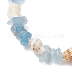 4Pcs Natural Mixed Gemstone & Sea Shell Beads Stretch Bracelets for Women&nbsp;BJEW-TA00710