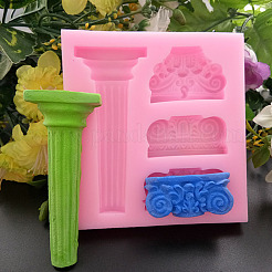 Rome Pillar Shape DIY Food Grade Silicone Molds&nbsp;X-AJEW-P046-04