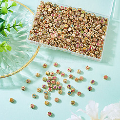 500Pcs 5 Styles Plating Opaque Acrylic Beads&nbsp;OACR-TA0003-60