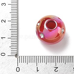 UV Plating Opaque Acrylic European Bead Rhinestone Settings&nbsp;AC-CBA6658-06A