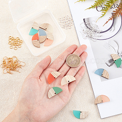 DIY Dangle Half Round Earring Making Kits&nbsp;DIY-OC0006-04