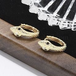 Brass Cubic Zirconia Hoop Earrings&nbsp;EJEW-Q014-08G