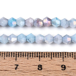 Ombre Effect Dyed Glass Beads Strands&nbsp;X-GLAA-T025-4mm-09H