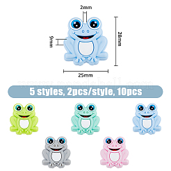 10Pcs 5 Colors Food Grade Eco-Friendly Silicone Beads&nbsp;SIL-HY0001-25