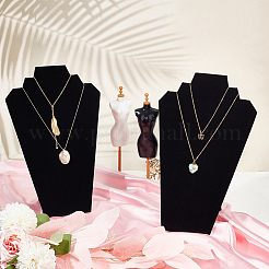 Bust Velvet Cover with Cardboard Paper Necklace Display Stands&nbsp;NDIS-WH0010-15