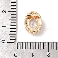 Brass Micro Pave Cubic Zirconia Beads&nbsp;KK-B100-073G