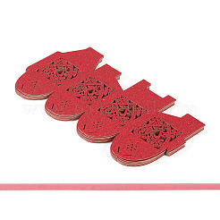 10Pcs Laser Cut Paper Hollow Out Heart & Flowers Candy Boxes&nbsp;CON-TA0001-10D