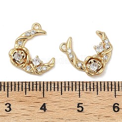 Brass Micro Pave Cubic Zirconia Pendants&nbsp;KK-U045-11G