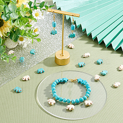2 Strands 2 Colors Synthetic Turquoise Beads Strands&nbsp;G-AR0004-75
