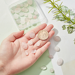 36Pcs 6 Style Natural Rose Quartz Cabochons&nbsp;G-SC0001-74