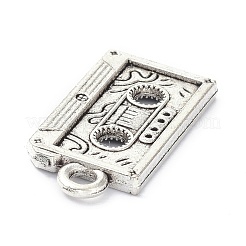 Tibetan Style Alloy Cassette Tape Pendants&nbsp;PALLOY-D203-01AS