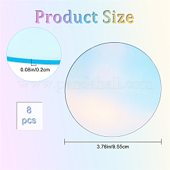 Iridescent Acrylic Plates&nbsp;DIY-CP0008-22