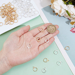 80Pcs 8 Styles Brass Hoop Earrings Findings&nbsp;FIND-DR0001-65C