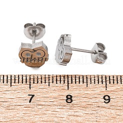 Tarnish Resistant 304 Stainless Steel Stud Earrings&nbsp;EJEW-F227-17P