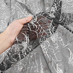 Spider Pattern Polyester Fabric&nbsp;DIY-WH0496-74A-01
