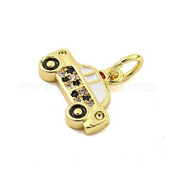 Rack Plating Brass Micro Pave Cubic Zirconia Pendants&nbsp;KK-U021-05G
