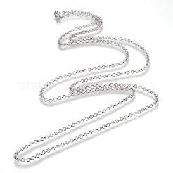 Iron Rolo Chains Necklace Making&nbsp;MAK-R015-60cm-P