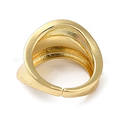 Rack Plating Brass Twist Open Cuff Rings&nbsp;RJEW-E290-04G