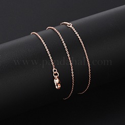 Brass Rolo Chains Necklaces for Women&nbsp;NJEW-D302-43RG