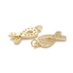 Brass Micro Pave Clear Cubic Zirconia Pendants&nbsp;X-ZIRC-L100-119G