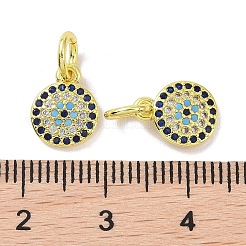 Real 18K Gold Plated Brass Micro Pave Cubic Zirconia Pendants&nbsp;KK-L209-039G-09