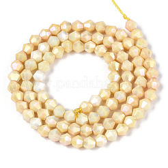 Anti-Tarnish Electroplate Bicone Glass Beads Strands&nbsp;X-EGLA-T021-4mm-16-10
