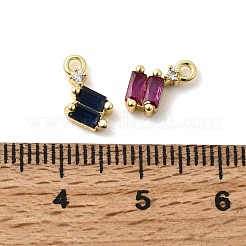 Brass Micro Pave Cubic Zirconia Charms&nbsp;KK-F929-02G