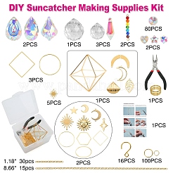 400Pcs DIY Glass Crystal Sun Catcher Hanging Decoration Sets&nbsp;PW-WG97738-01