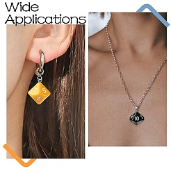 30Pcs 6 Colors Acrylic Pendants&nbsp;OACR-CJ0002-47