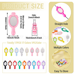 17Pcs 17 Colors Opaque Acrylic Beads&nbsp;OACR-TA0004-23