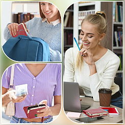 1Pc Rectangle PU Imitation Leather Coin Purses with Golden Tone Alloy Kiss Lock&nbsp;ABAG-CL0001-55B