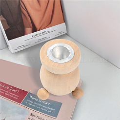 2Pcs Natural Wooden Candle Holder&nbsp;DJEW-GF0001-19