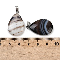 Dyed Natural Banded Agate Pendants&nbsp;G-G202-09C