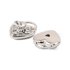 Brass Micro Pave Cubic Zirconia Pendants&nbsp;KK-K351-63P