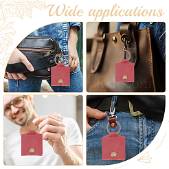 2Pcs PU Imitation Leather Keychains&nbsp;KEYC-GO0001-08
