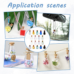 18Pcs 18 Colors Glass Cork Bottles Ornament&nbsp;AJEW-BC0003-98