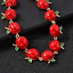Brass Enamel Link Bracelets&nbsp;BJEW-K278-01A-G