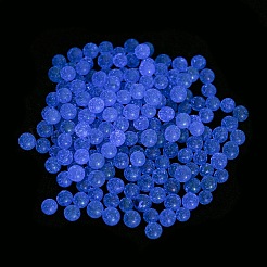 Luminous Glow in the Dark Transparent Glass Round Beads&nbsp;GLAA-F124-B06