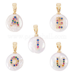 5Pcs 5 Styles Natural Cultured Freshwater Pearl Pendants&nbsp;KK-TA0002-27