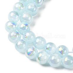 Plating Natural Selenite Beads Strands&nbsp;G-G120-A01-01-03