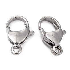 Tarnish Resistant Polished 304 Stainless Steel Lobster Claw Clasps&nbsp;X-STAS-R072-08A