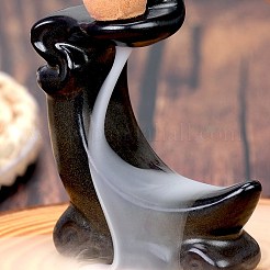 Moon Shape Ceramics Ornaments Backflow Incense Mini Incense Burner Decorative Gifts&nbsp;JX862A