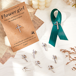 20Pcs Cross Zinc Alloy Brooches&nbsp;JEWB-DC0001-18P
