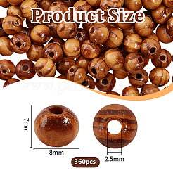 360Pcs Natural Wood Beads&nbsp;WOOD-OC0004-29B