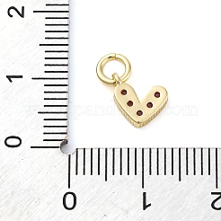 Brass Micro Pave Cubic Zirconia Charms&nbsp;ZIRC-F111-08G-04