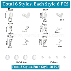 36Pcs 6 Styles 304 Stainless Steel Converter&nbsp;STAS-UN0053-57