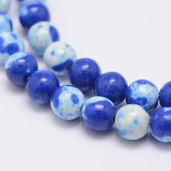 Natural Ocean White Jade Beads Strands&nbsp;G-E346-8mm-04