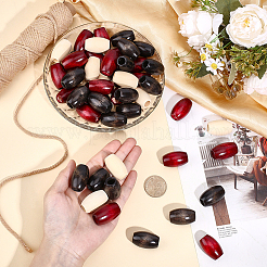 60Pcs 3 Colors Wood Beads&nbsp;WOOD-ME0001-10