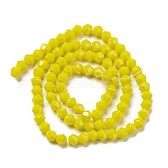 Opaque Solid Color Electroplate Glass Beads Strands&nbsp;GLAA-F029-P4mm-C05