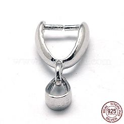 Anti-Tarnish Rhodium Plated 925 Sterling Silver Ice Pick & Pinch Bails&nbsp;STER-A006-332P